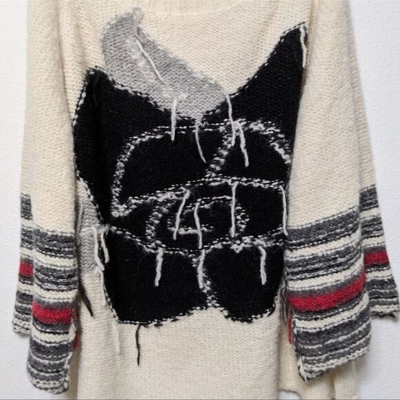 FREE PEOPLE Last Rose Alpaca Oversized Sweater L - Picture 3 of 10